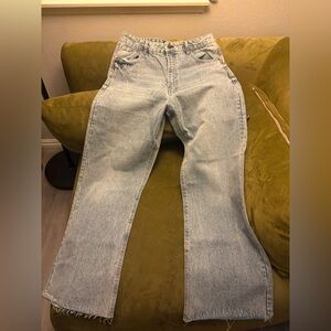 Fashion Nova Light Blue High-Rise Wide Leg Jeans